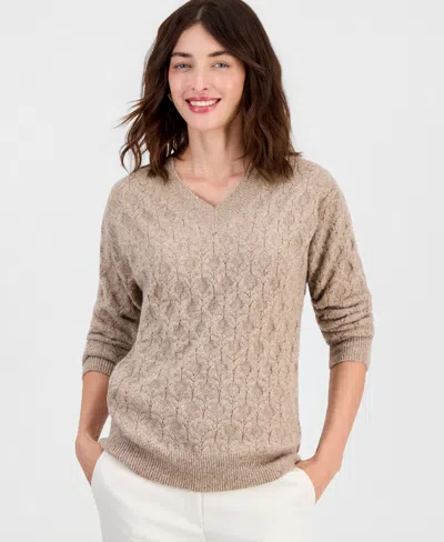 Emme Marella Women's Emmvicini Oversized Long-sleeve Sequin Sweater In Brown