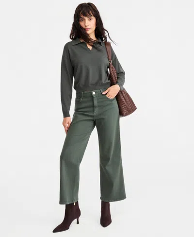 Emme Marella Women's Fuxia High-waist Wide-leg Stretch Pants In Underwood