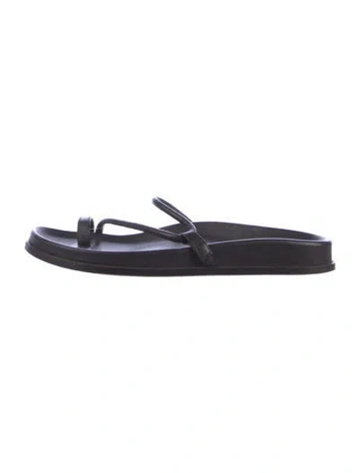 Pre-owned Emme Parsons Bari Leather Sandals In Black