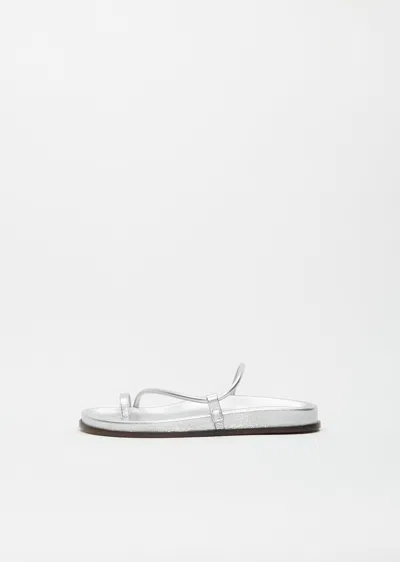 Emme Parsons Bari Sandals In Silver Nappa