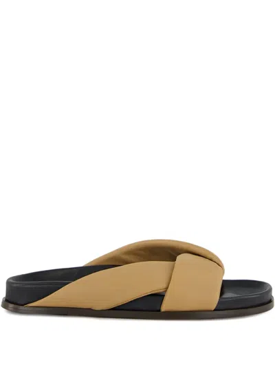 Emme Parsons Folded Sandals In Brown