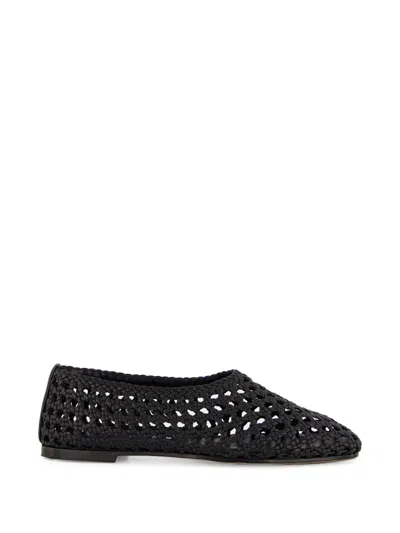 Emme Parsons High Throat Ballerina Ballet Flats In Black