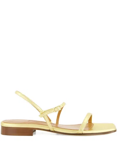Emme Parsons Hope Square-toe Ankle-strap Sandals In Yellow