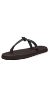 Emme Parsons Knot Pool Slide In Espresso Nappa/rubber