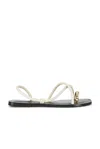 Emme Parsons Laurie Flat In Ivory Nappa