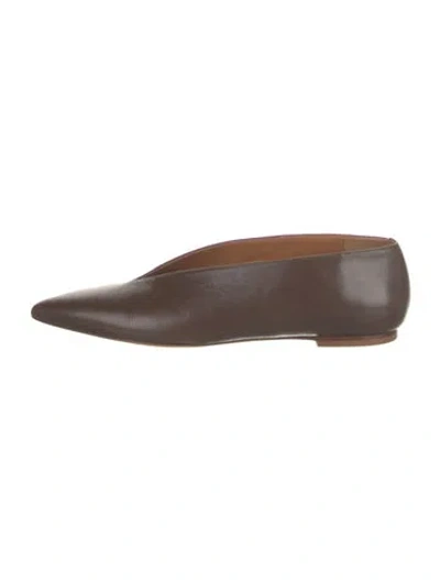Pre-owned Emme Parsons Leather Ballet Flats In Brown