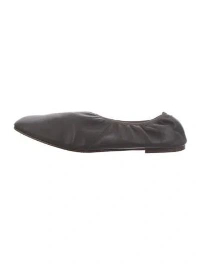 Pre-owned Emme Parsons Leather Ballet Flats In Gray