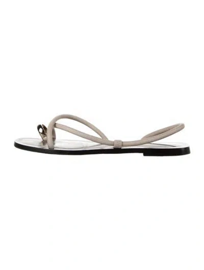 Pre-owned Emme Parsons Leather Flats In Neutrals