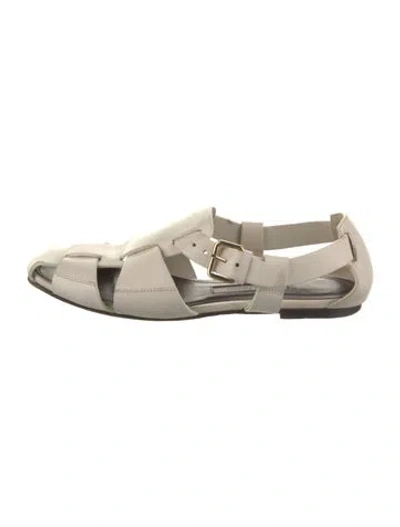 Pre-owned Emme Parsons Leather Flats In White