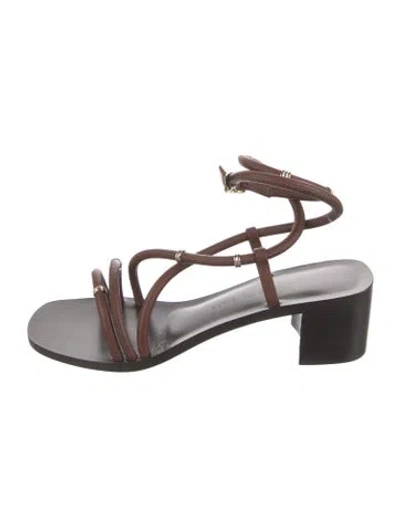 Pre-owned Emme Parsons Leather Gladiator Sandals In Brown