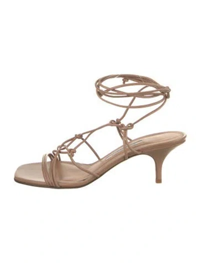 Pre-owned Emme Parsons Leather Gladiator Sandals In Neutral