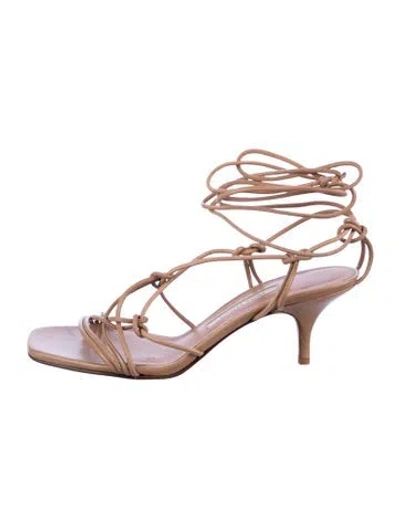 Pre-owned Emme Parsons Leather Gladiator Sandals In Purple