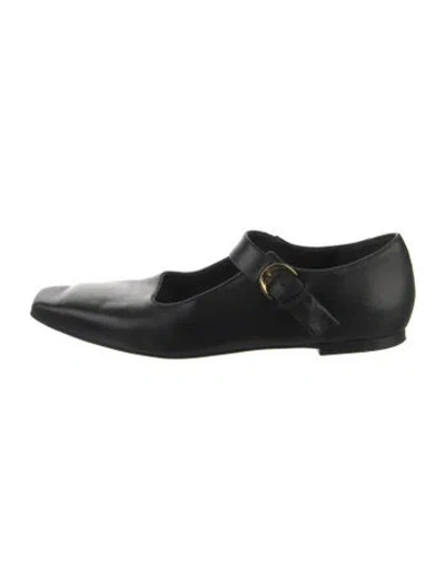 Pre-owned Emme Parsons Leather Mary Jane Flats In Black