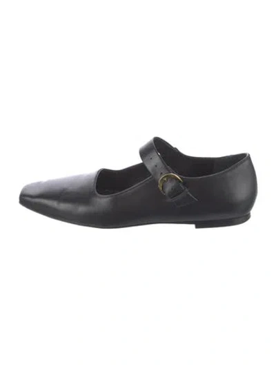 Pre-owned Emme Parsons Leather Mary Jane Flats In Black