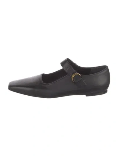 Pre-owned Emme Parsons Leather Mary Jane Flats In Black