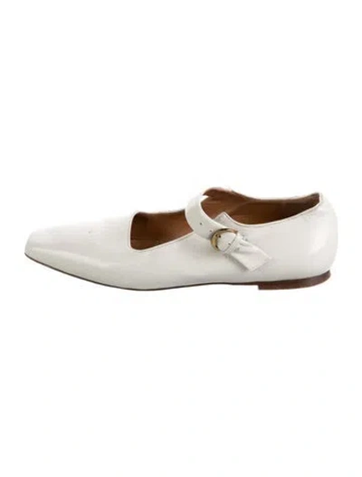 Pre-owned Emme Parsons Leather Mary Jane Flats In Grey
