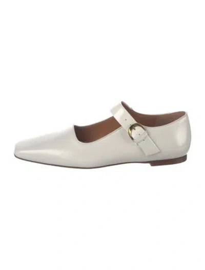 Pre-owned Emme Parsons Leather Mary Jane Flats In White
