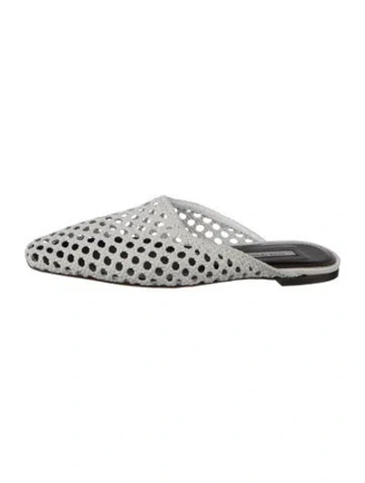 Pre-owned Emme Parsons Leather Mules W/ Tags In Silver