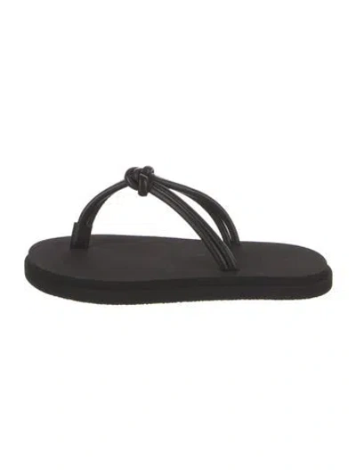 Pre-owned Emme Parsons Leather Sandals In Black