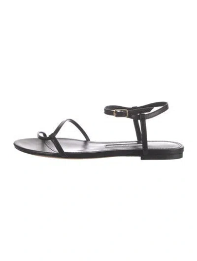 Pre-owned Emme Parsons Leather Sandals In Black