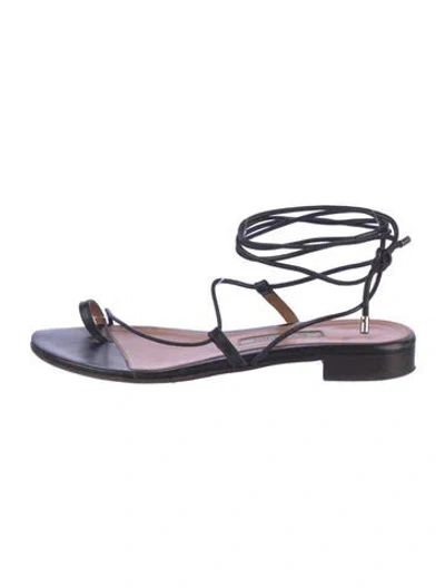 Pre-owned Emme Parsons Leather Sandals In Black