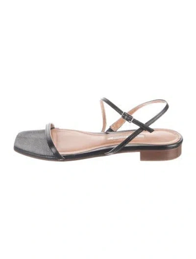 Pre-owned Emme Parsons Leather Sandals In Black