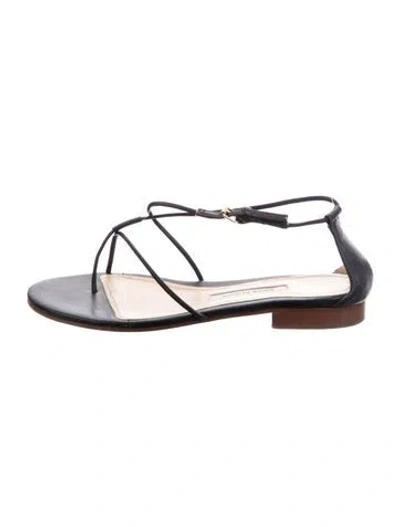 Pre-owned Emme Parsons Leather Sandals In Black