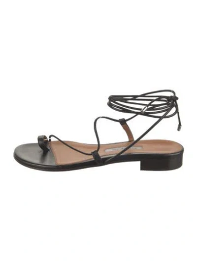 Pre-owned Emme Parsons Leather Sandals In Black