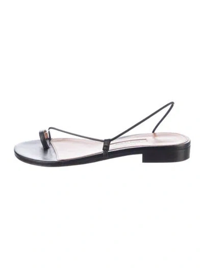 Pre-owned Emme Parsons Leather Sandals In Black