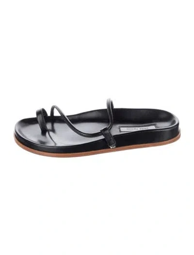 Pre-owned Emme Parsons Leather Sandals In Black