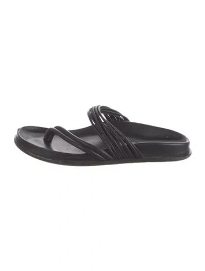 Pre-owned Emme Parsons Leather Sandals In Black