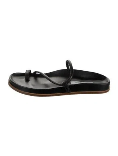Pre-owned Emme Parsons Leather Sandals In Black