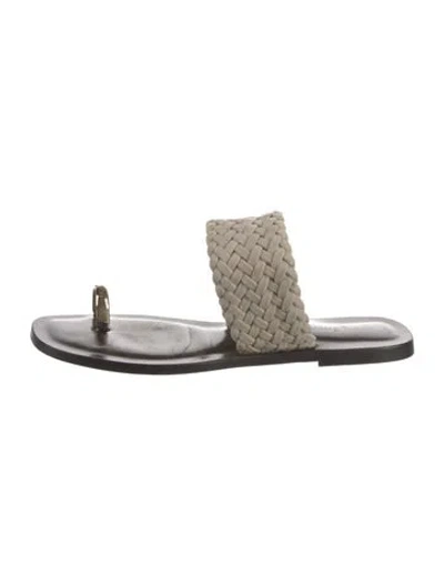 Pre-owned Emme Parsons Leather Sandals In Brown/neutrals