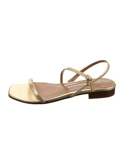 Pre-owned Emme Parsons Leather Sandals In Gold