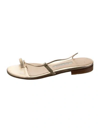 Pre-owned Emme Parsons Leather Sandals In Gold