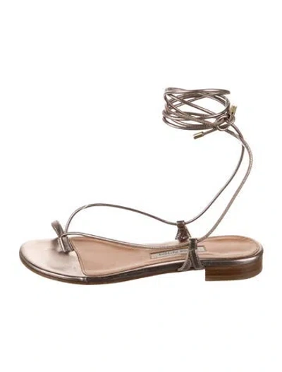 Pre-owned Emme Parsons Leather Sandals In Neutral