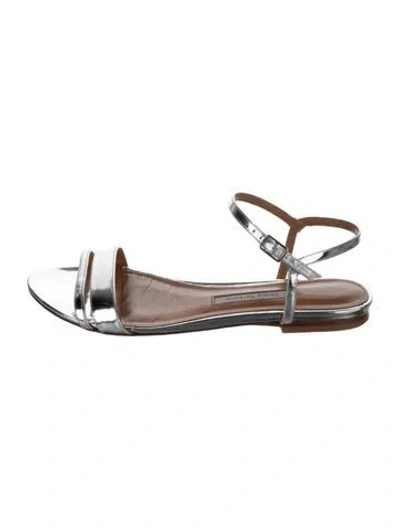 Pre-owned Emme Parsons Leather Sandals In Silver