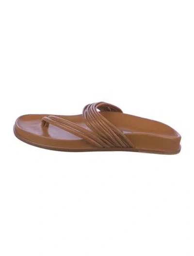 Pre-owned Emme Parsons Leather Slides In Brown