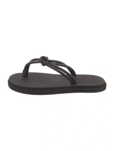 Pre-owned Emme Parsons Leather Slides In Grey