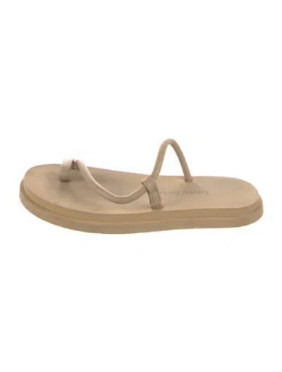 Pre-owned Emme Parsons Leather Slides In Neutrals