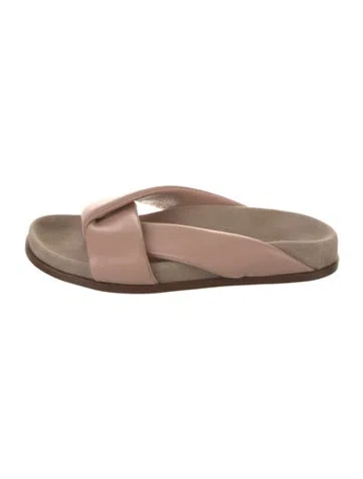 Pre-owned Emme Parsons Leather Slides In Pink