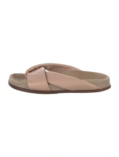 Pre-owned Emme Parsons Leather Slides In Pink