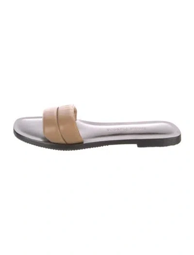 Pre-owned Emme Parsons Leather Slides In Purple