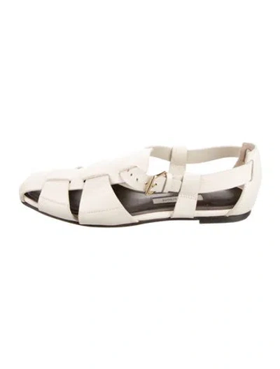 Pre-owned Emme Parsons Leather Slingback Flats In Neutral