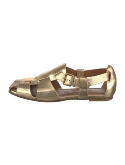 Pre-owned Emme Parsons Leather Slingback Sandals