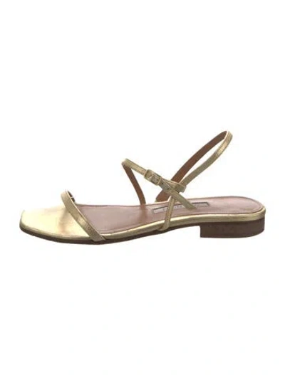 Pre-owned Emme Parsons Leather Slingback Sandals