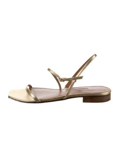 Pre-owned Emme Parsons Leather Slingback Sandals