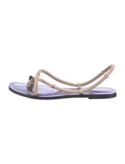 Pre-owned Emme Parsons Leather Slingback Sandals