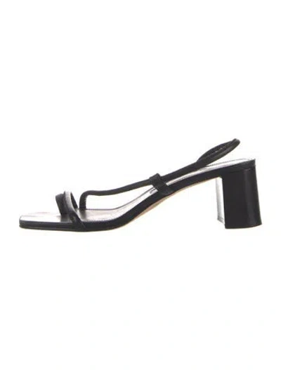 Pre-owned Emme Parsons Leather Slingback Sandals In Blue