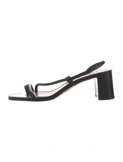 Pre-owned Emme Parsons Leather Slingback Sandals In Blue
